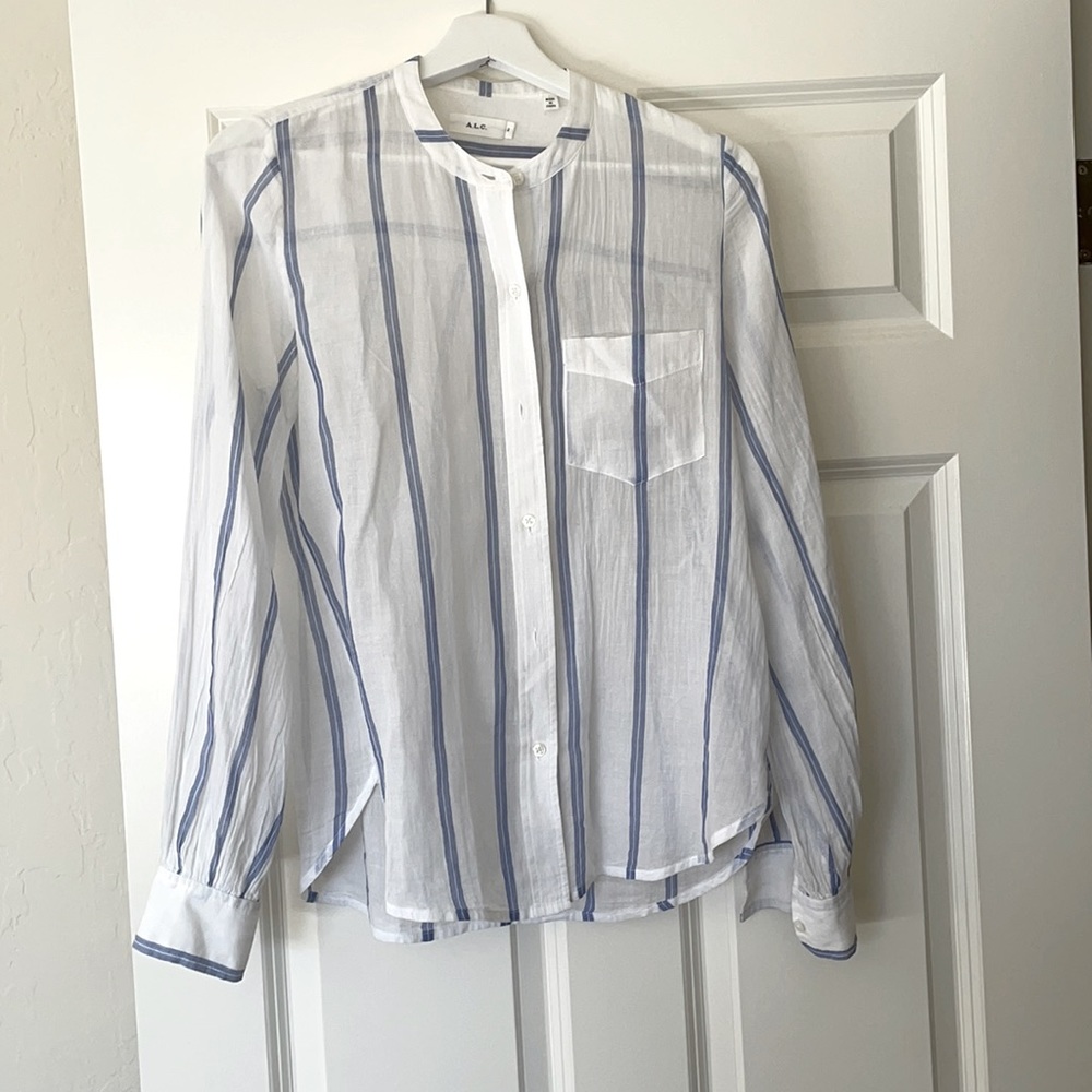A.L.C. White cotton gauze button down